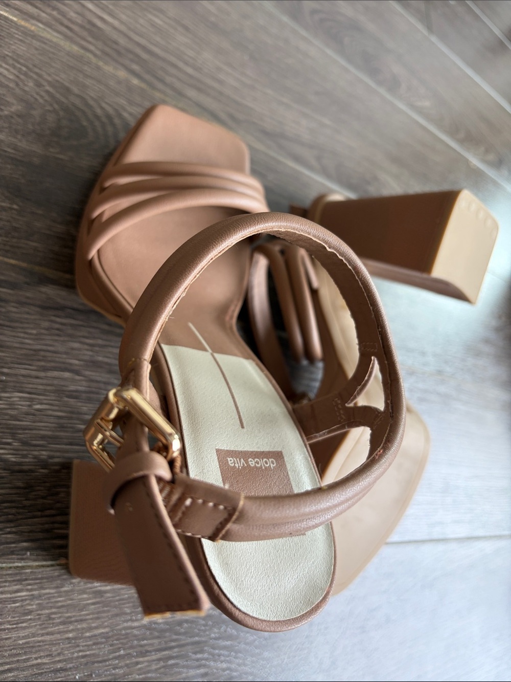 Dolce Vita Brown/Tan Block Heel Sandals